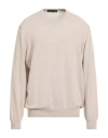 Daniele Alessandrini Man Sweater Beige Size 48 Merino Wool, Cashmere, Viscose In Neutral