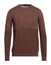Daniele Alessandrini Man Sweater Brown Size 44 Cotton