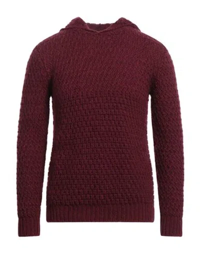 Daniele Alessandrini Man Sweater Burgundy Size 42 Wool, Acrylic, Alpaca Wool, Polyamide In Red