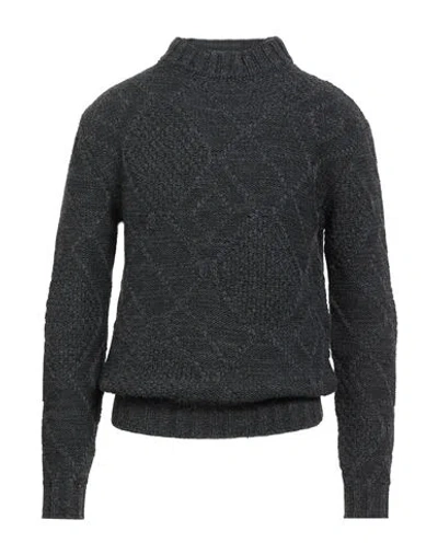 Daniele Alessandrini Man Sweater Charcoal Size 42 Wool, Acrylic In Black