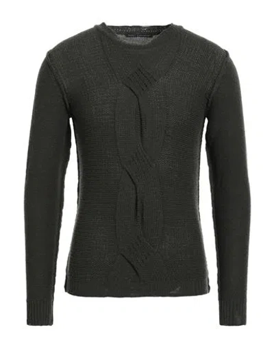 Daniele Alessandrini Man Sweater Dark Green Size 38 Wool, Polyamide In Green