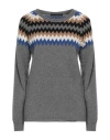 Daniele Alessandrini Man Sweater Grey Size 36 Wool, Polyamide In Grey