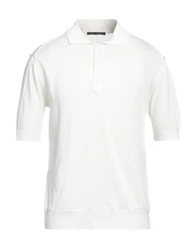 Daniele Alessandrini Man Sweater Ivory Size 38 Linen, Cotton In White