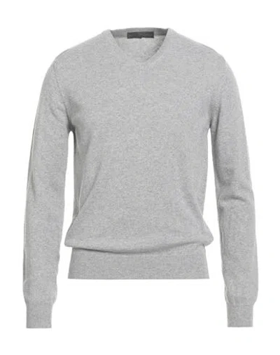 Daniele Alessandrini Man Sweater Light Grey Size 36 Merino Wool, Cashmere, Viscose In Gray