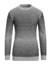 Daniele Alessandrini Man Sweater Light Grey Size 42 Acrylic, Wool, Polyamide In Grey