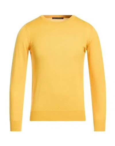 Daniele Alessandrini Man Sweater Marigold Size 38 Wool In Yellow
