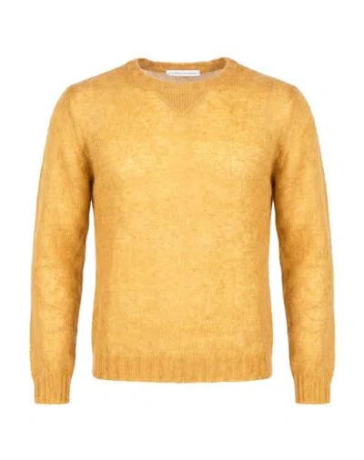Daniele Alessandrini Man Sweater Marigold Size 40 Acrylic, Superkid Mohair, Polyamide In Yellow