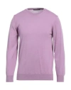 DANIELE ALESSANDRINI DANIELE ALESSANDRINI MAN SWEATER MAUVE SIZE 40 WOOL