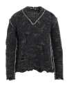 Daniele Alessandrini Man Sweater Navy Size 36 Acrylic, Polyamide, Wool, Alpaca Wool In Navy Blue