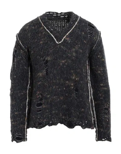 Daniele Alessandrini Man Sweater Navy Size 36 Acrylic, Polyamide, Wool, Alpaca Wool In Navy Blue