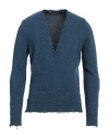 Daniele Alessandrini Man Sweater Pastel Blue Size 40 Wool, Polyamide In Blue