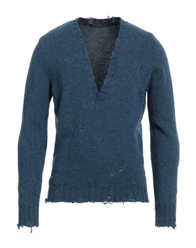 Daniele Alessandrini Man Sweater Pastel Blue Size 40 Wool, Polyamide