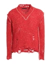 Daniele Alessandrini Man Sweater Red Size 36 Acrylic, Polyamide, Wool, Alpaca Wool In Red