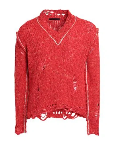 Daniele Alessandrini Man Sweater Red Size 36 Acrylic, Polyamide, Wool, Alpaca Wool
