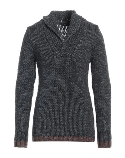 Daniele Alessandrini Man Sweater Steel Grey Size 42 Wool, Alpaca Wool, Acrylic In Gray