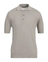 Daniele Alessandrini Man Sweater Taupe Size 38 Linen, Cotton In Grey