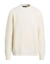 Daniele Alessandrini Man Sweater White Size L Merino Wool, Polyamide, Cashmere In White