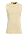 Daniele Alessandrini Man Sweater Yellow Size 40 Cotton In Yellow