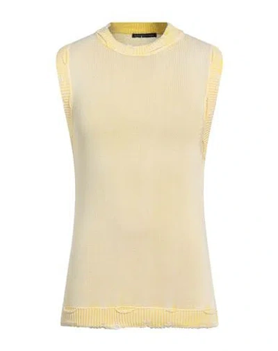 Daniele Alessandrini Man Sweater Yellow Size 40 Cotton
