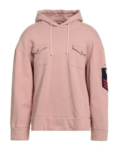 Daniele Alessandrini Man Sweatshirt Blush Size L Cotton In Pink