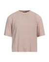 Daniele Alessandrini Man T-shirt Beige Size Xxl Viscose, Polyester, Cotton