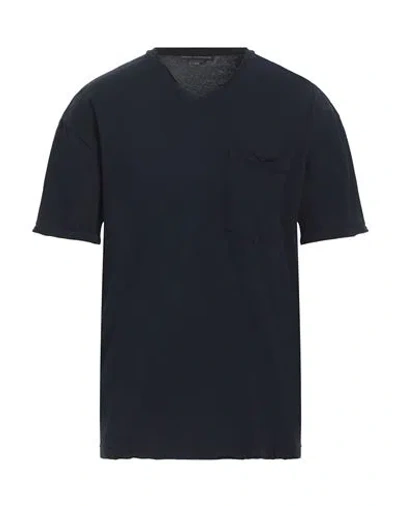 Daniele Alessandrini Blue Cotton V-neck T-shirt