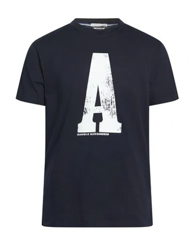 Daniele Alessandrini Man T-shirt Midnight Blue Size Xl Cotton