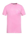 Daniele Alessandrini Man T-shirt Pink Size S Cotton