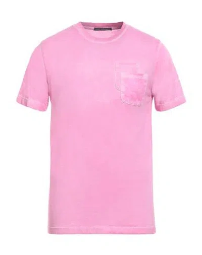 Daniele Alessandrini Man T-shirt Pink Size S Cotton