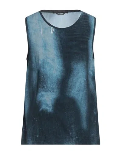 Daniele Alessandrini Man Tank Top Slate Blue Size Xl Viscose