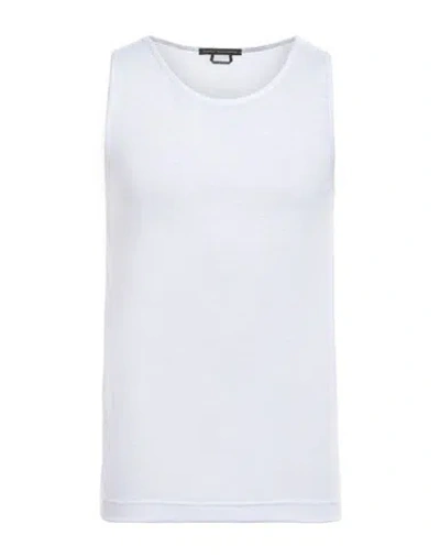 Daniele Alessandrini Man Tank Top White Size Xl Polyester, Viscose, Elastane