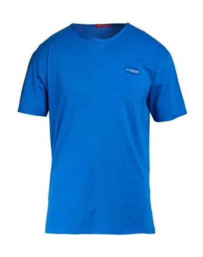 Daniele Alessandrini Man T-shirt Azure Size Xxl Cotton In Blue