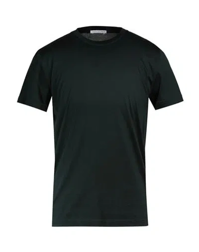 Daniele Alessandrini Man T-shirt Dark Green Size S Cotton, Modal In Black