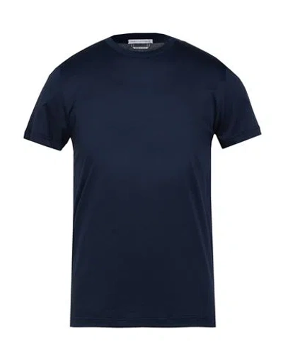Daniele Alessandrini Man T-shirt Navy Size S Cotton, Modal In Blue