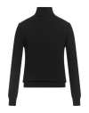Daniele Alessandrini Man Turtleneck Black Size 48 Merino Wool, Cashmere, Viscose In Black
