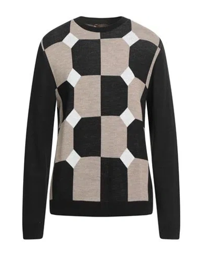 Daniele Alessandrini Man Turtleneck Charcoal Size 38 Wool, Polyamide In Black