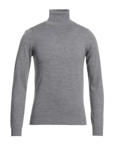 Daniele Alessandrini Man Turtleneck Grey Size 38 Wool In Gray