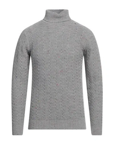 Daniele Alessandrini Man Turtleneck Grey Size 44 Acrylic, Wool, Viscose