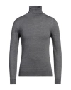 Daniele Alessandrini Man Turtleneck Lead Size 36 Acrylic, Wool In Grey
