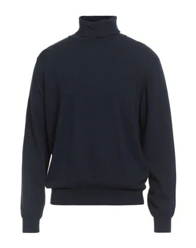 Daniele Alessandrini Man Turtleneck Midnight Blue Size 46 Merino Wool, Cashmere, Viscose
