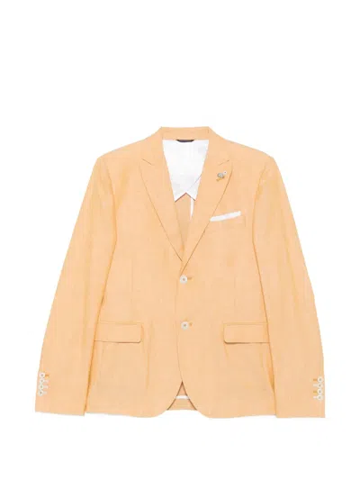 Daniele Alessandrini Notch-lapel Single-breasted Jacket In Orange