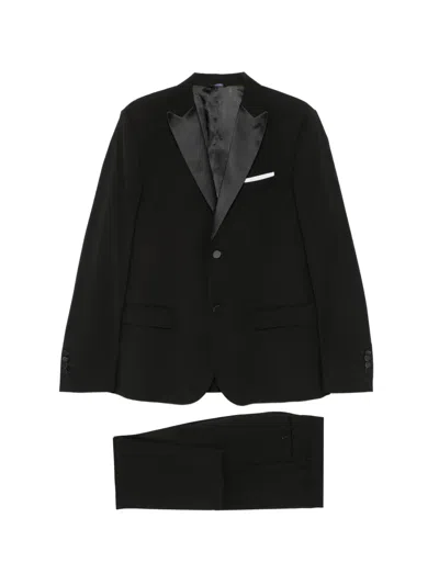 Daniele Alessandrini Peak-lapels Single-breasted Suit In Black