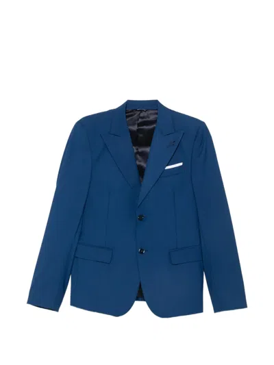 Daniele Alessandrini Peak-lapels Single-breasted Suit In Blue