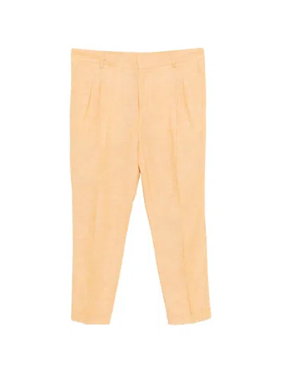 Daniele Alessandrini Pleated Tailored Trousers In Gold