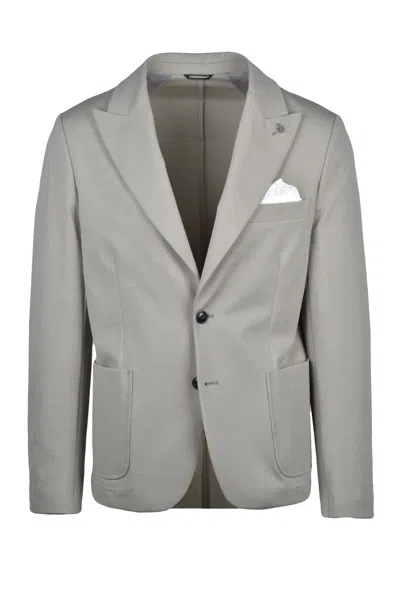 Daniele Alessandrini Rounded Jacket - Sage Green In Gray