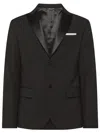 Daniele Alessandrini Single-breasted Blazer With Shiny Lapels In Black