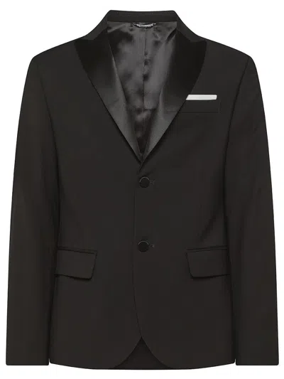 Daniele Alessandrini Single-breasted Blazer With Shiny Lapels In Black