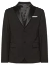 Daniele Alessandrini Single-breasted Blazer With Shiny Lapels In Black