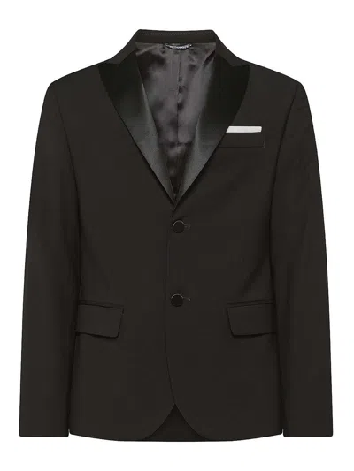 DANIELE ALESSANDRINI SINGLE-BREASTED BLAZER WITH SHINY LAPELS