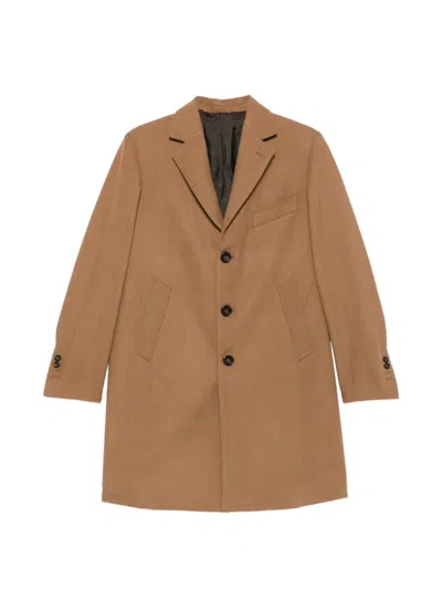 Daniele Alessandrini Single-breasted Notched-lapels Coat In Brown